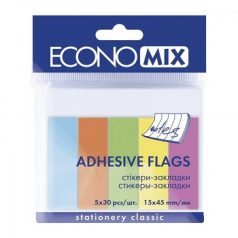 Self-adhesive tabs 15x45mm neon shades 150pcs