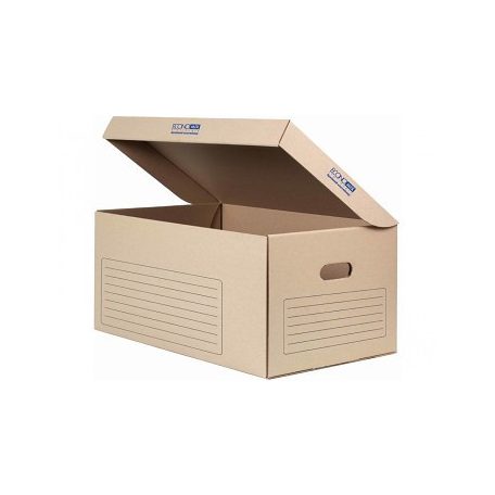 Archiváló konténer fedéllel, 53x36x26cm barna