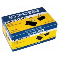 Fém kapocs fekete 41mm, 12db-os csomag