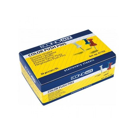 Színes fejű rajzszögek, 36db-os csomag