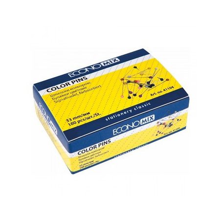 Színes rajzszögek 33mm, 100db-os csomag