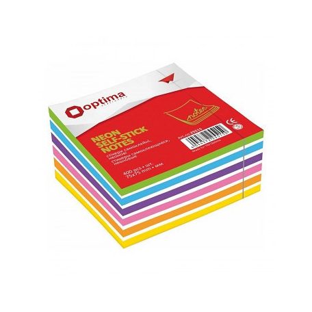 Self-adhesive sticky notes 50x50mm, 250pcs neon shades