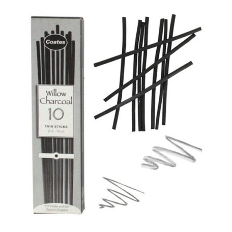 természetes charcoal Coates 10 pcs thin 3-4 mm