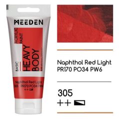 Akril paint Meeden 100ml - 305 Világos naftol vörös
