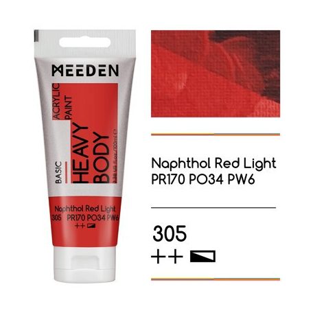 Akril paint Meeden 100ml - 305 Világos naftol vörös