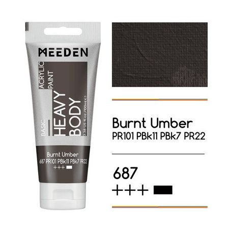 Akril festék Meeden 100ml - 687 Égetett umbra