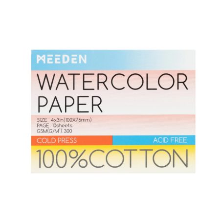 Mini Akvarell tömb Meeden 100% pamut 7.6x10cm Cold Pressed