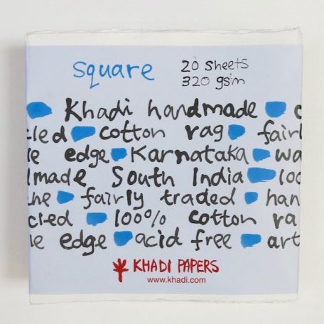Khadi akvarell kézzel készített papír 20x20cm 320g