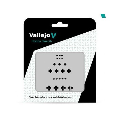 Vallejo modellező sablon – Assorted German WWII Tank Marks
