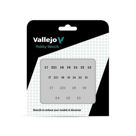 Vallejo modellező sablon – Soviet Numbers WWII