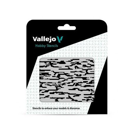 Vallejo modellező sablon – Pixelated Modern Camo