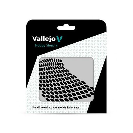 Vallejo modellező sablon – Distorted Honeycomb