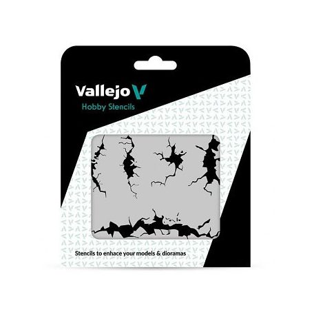 Vallejo modellező sablon – Cracked Wall