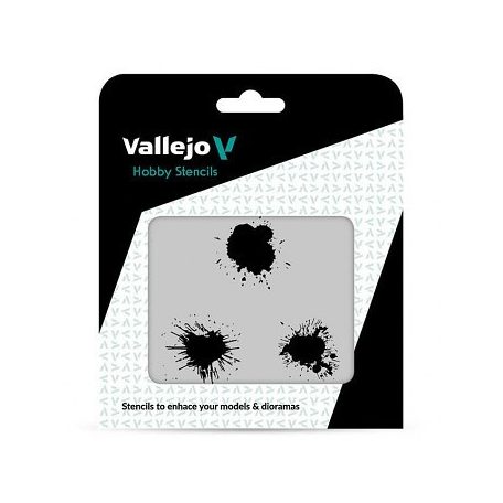 Vallejo modellező sablon – Paint Stains
