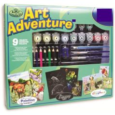   Szuper művész készlet - 48 részes ajándékkészlet gyerekeknek, nagyméretű dobozban