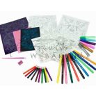 Szuper képkarcoló és színező ajándék készlet, 38 részes - Nagyméretű dobozban, 38x31cm