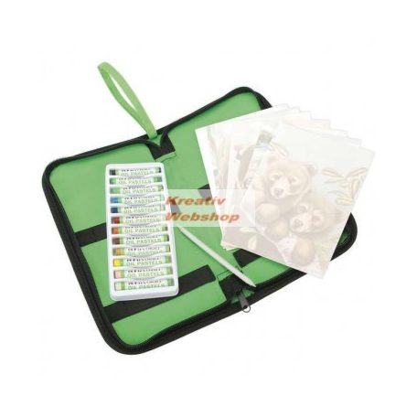 Kreatív hobby - Olajpasztell rajzoló készlet - Rajzolj könnyen állatokat!