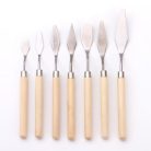 Művész festőkés készlet - Kisfejű, 7 db-os szett, natúr nyéllel