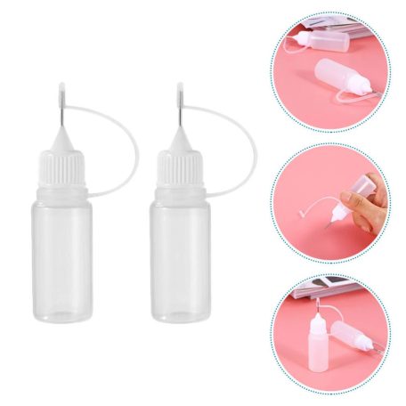 Tűhegyű, csőrős, átlátszó műanyag tubus - 30ml