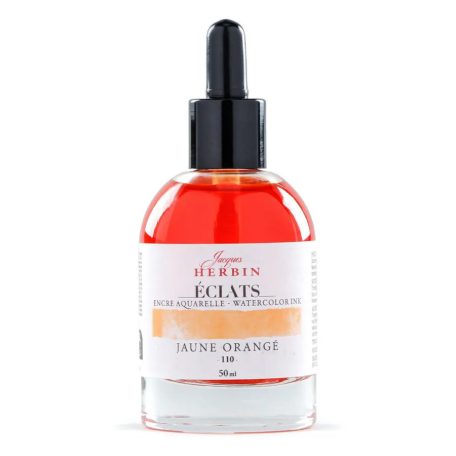 Akvarell művésztinta, 50 ml - Jacques Herbin Éclats Fine Art Ink - Narancs sárga