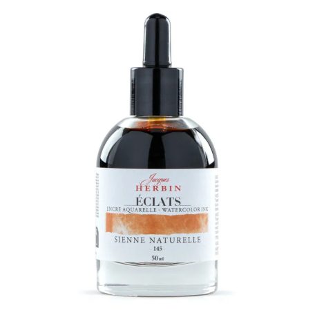 Akvarell művésztinta, 50 ml - Jacques Herbin Éclats Fine Art Ink - Természetes sziéna