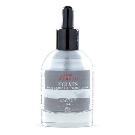 Akvarell művésztinta, 50 ml - Jacques Herbin Éclats Fine Art Ink - Ezüst