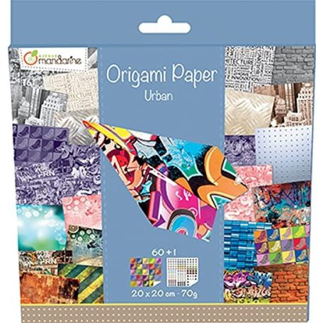 Origami papír - Design papíros hajtogató készlet, 20x20cm, 60 lap - Urban