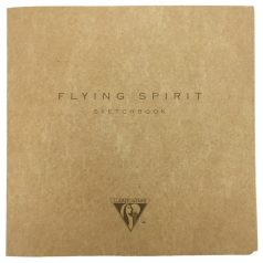 Clairefontaine Flying Spirit vázlatfüzet, elefántcsont rajzpapír, fűzött 90 g/m2 120 oldal, 15,5 x 15,5 cm