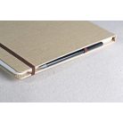 Clairefontaine Goldline utazó rajztömb, enyhén szemcsés, natúr fehér vászon borító, gumipánt 180 g