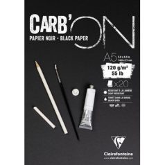 CARB'ON fekete rajztömb, anyagában színezett, ragasztott 120g 20 ív 14,8 x 21 A5