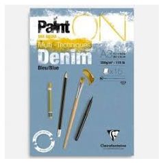 PaintON rajztömb, farmerkék színű, enyhén szemcsés papír, vegyes technikákhoz 250 gr A3