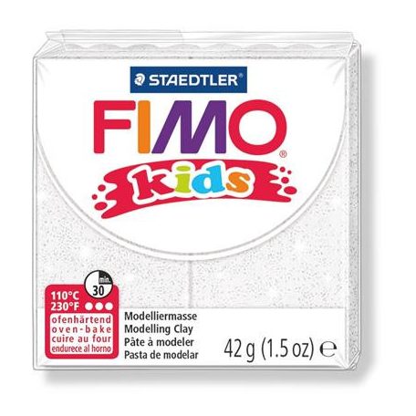 Gyurma, 42 g, égethető, FIMO "Kids", fehér