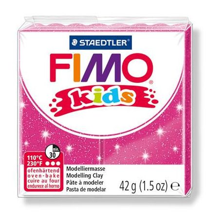 Gyurma, 42 g, égethető, FIMO "Kids", glitteres...