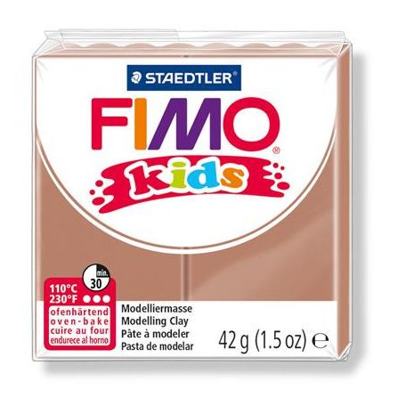 Gyurma, 42 g, égethető, FIMO "Kids", világosbarna