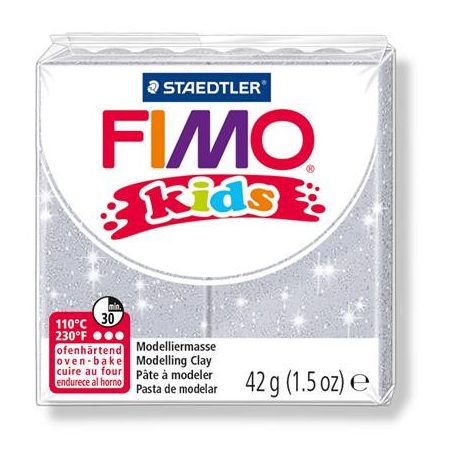 Gyurma, 42 g, égethető, FIMO "Kids", glitteres...