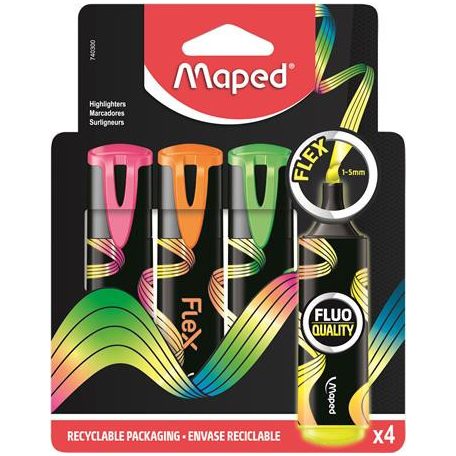 Szövegkiemelő készlet, 1-5 mm, MAPED "Fluo Peps...