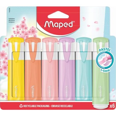 Szövegkiemelő készlet, 1-5 mm, MAPED "Fluo Peps...