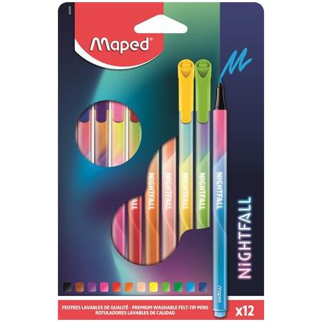 Filctoll készlet, 2,5 mm, kimosható, MAPED "Nig...