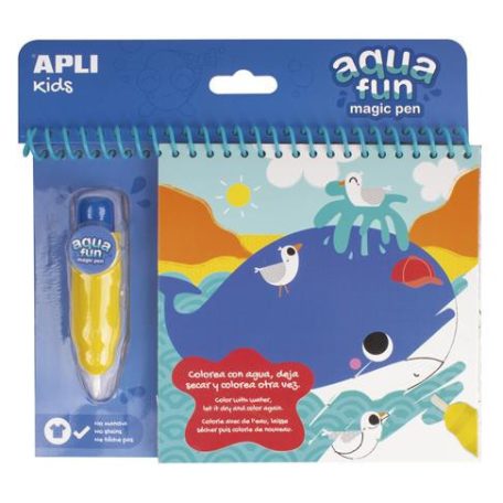 Színezőfüzet, vízbázisú, APLI Kids "Aqua Fun",...