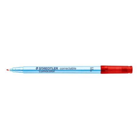Alkoholmentes marker, OHP, 0,6 mm, STAEDTLER "Lumocolor® 305 F", piros