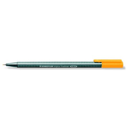 Tűfilc, 0,3 mm, STAEDTLER "Triplus 334", világos narancssárga