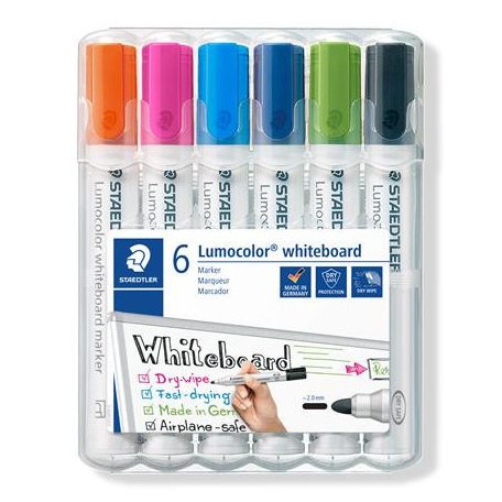 Táblamarker készlet, 2 mm, kúpos, STAEDTLER "Lu...