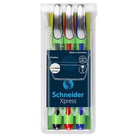 Tűfilc készlet, 0,8 mm, SCHNEIDER "Xpress", veg...