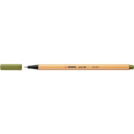 Tűfilc, 0,4 mm, STABILO "Point 88", sárzöld