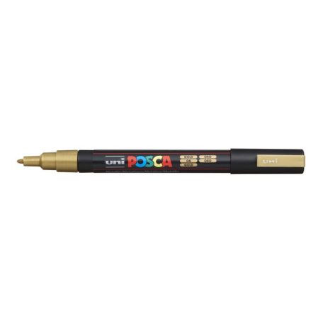 Dekormarker, 0,9-1,3 mm, UNI "Posca PC-3M", arany 25