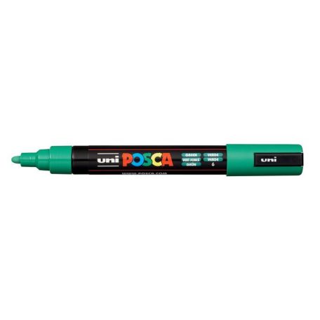 Dekormarker, 1,8-2,5 mm, UNI "Posca PC-5M", zöld 06