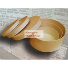 Kreatív hobby - Doboz, papírdoboz készlet, natúr, kerek, nagy, 30-25-20cm