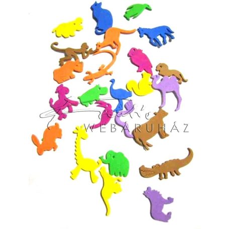 Dekorgumi állatos figurák, 24 darabos
