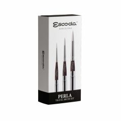   Ecset - Escoda 1253 Perla 3 Set - szintetikus ecset szett, utazó készlet, összecsukható