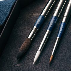 Escoda 1271 Blue Set - szintetikus ecset szett, utazó készlet, összecsukható